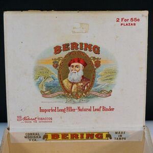 Vintage Old Bering Empty Cigar Box Tampa Florida C.W. y Ca.